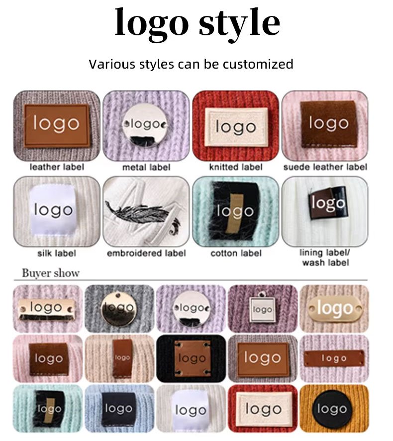 custom knit scarf logo options